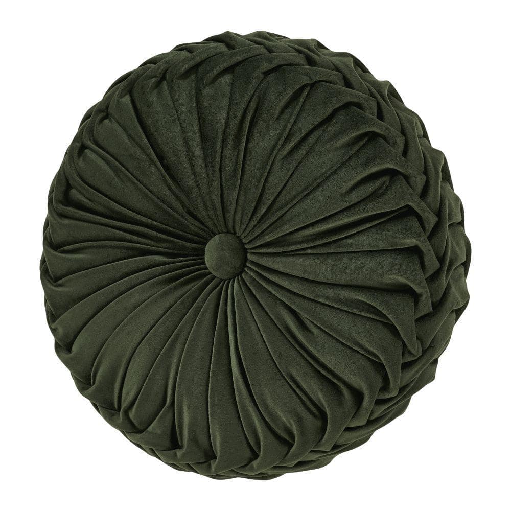 Toulhouse Polyester Tufted Round Decorative Throw Pillow 15 X 15 in.