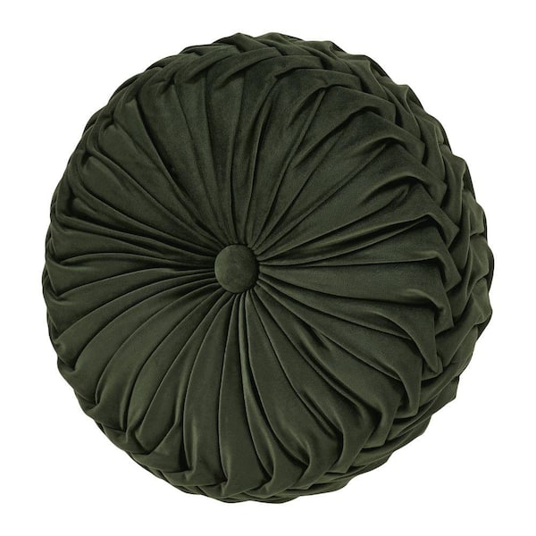 Unbranded Toulhouse Polyester Tufted Round Decorative Throw Pillow 15 X 15 in.