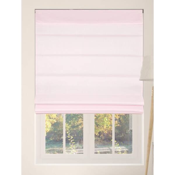 Arlo Blinds Cut-to-Size Light Pink Cordless Bottom Up Light Filtering with Backing Fabric Roman Shades 24 in. W x 60 in. L