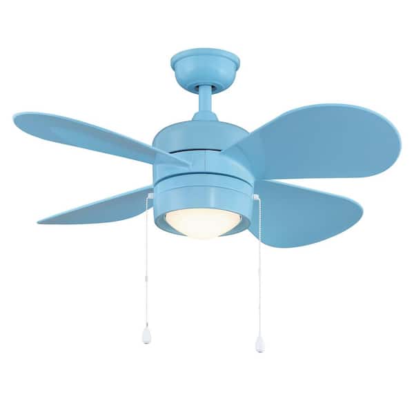 Home Decorators Collection Padgette 36 In Led Blue Ceiling Fan Yg683ap Bl - 36 Inch Ceiling Fan With Light Home Depot