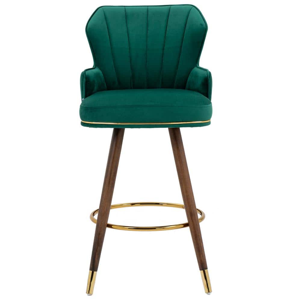 Reviews for HOMEFUN 27.95 in. Emerald Upholstered High Back Wood Swivel