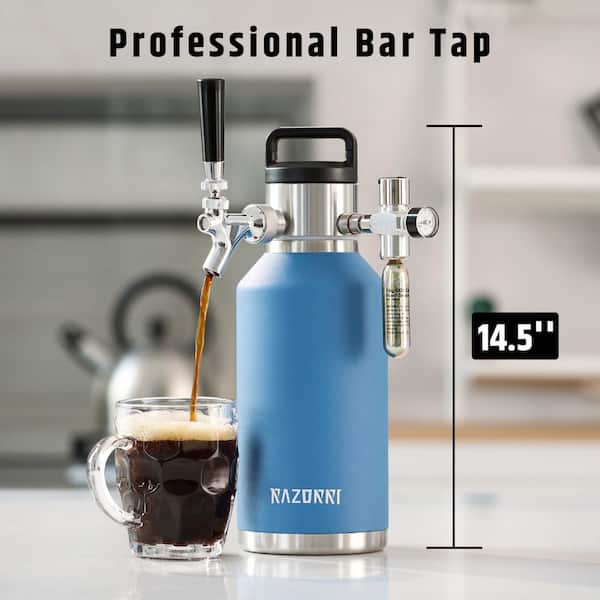 64 Oz 128 Oz Camping Beer Growler Double Wall Stainless Steel
