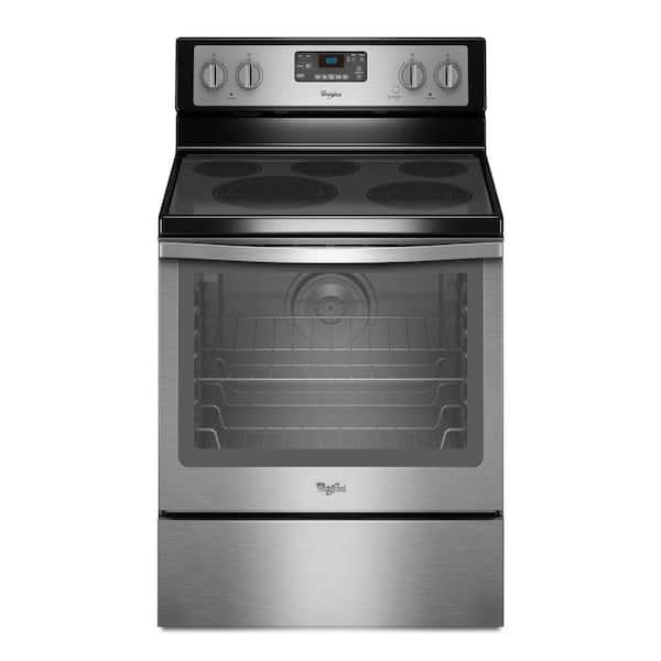 Whirlpool 6.4 cu. ft. Electric Range with Self-Cleaning Convection Oven in Stainless Steel