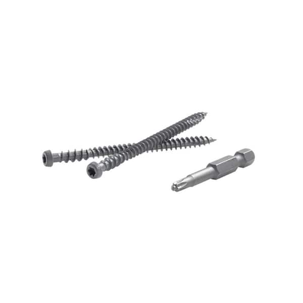 TrapEase 3 Deck Screws for Trex Select Decking - 2-1/2 inch color matched deck screws - Pebble (75 Pack)