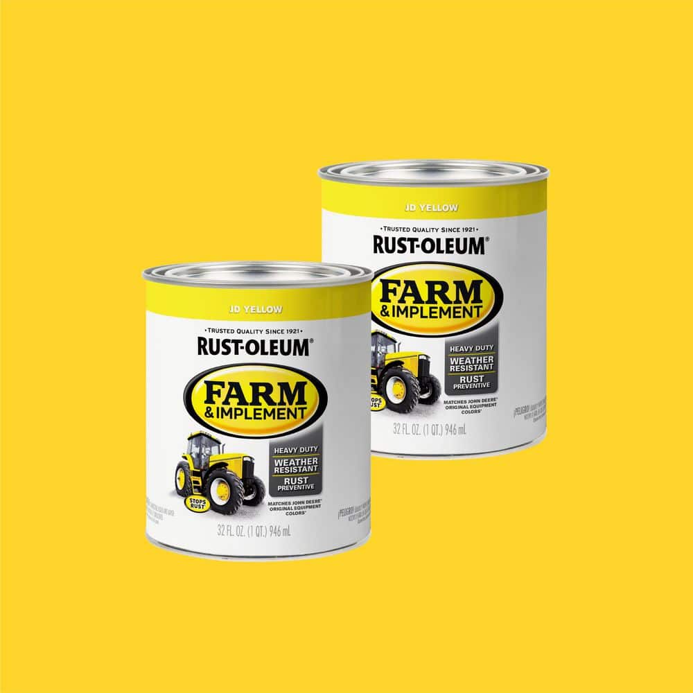 Rust-Oleum 1 qt. Farm & Implement J.D. Yellow Gloss Enamel Paint