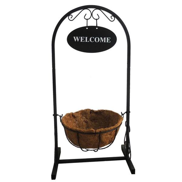 Arcadia Garden Products 18 in. x 12 in. x 36 in. Coconut Metal Welcome Basket