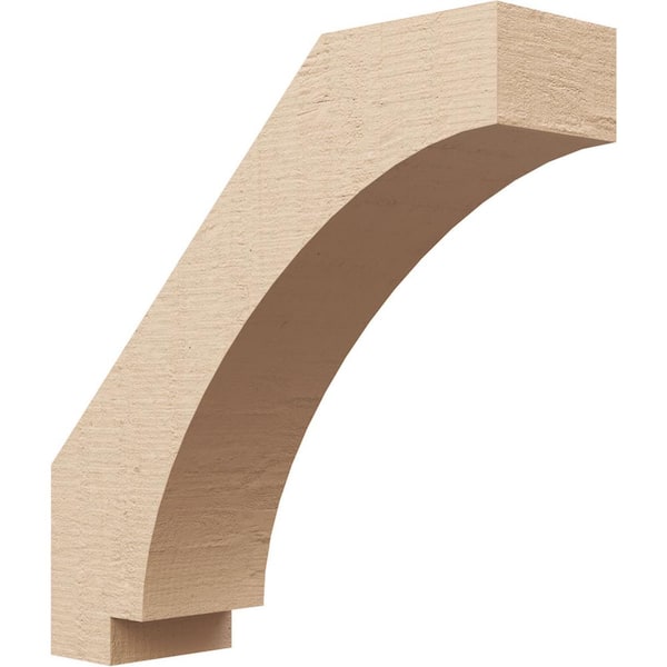 Ekena Millwork 5 in. x 18 in. x 18 in. Imperial Rough Cedar Woodgrain Timberthane Polyurethane Knee Brace, Primed