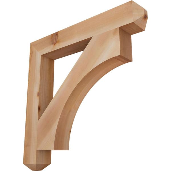 Ekena Millwork 3.5 in. x 28 in. x 28 in. Western Red Cedar Westlake Craftsman Smooth Bracket