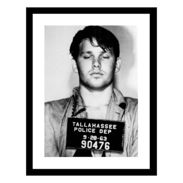 VENICE BEACH Collections Jim Morrison 1963 Mugshot by Unknown 1-Piece Framed Graphic Print Abstract Poster Art Print 18 in. x 14 in.