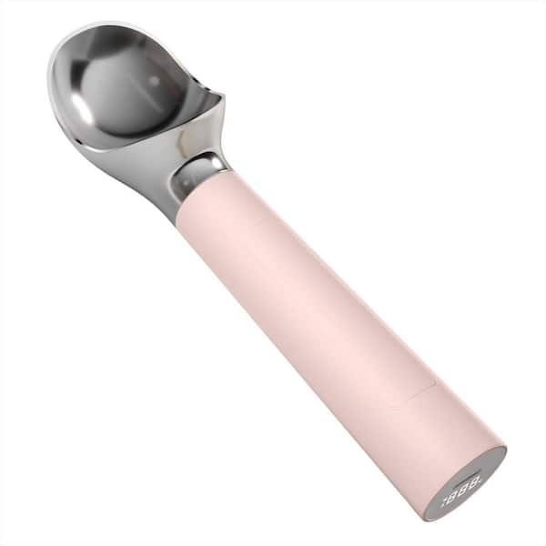 Rechargeable Electric Heated Ice Cream Scoop, Self Warming Spoon Max to 158℉ for Hard IceCream, Pink