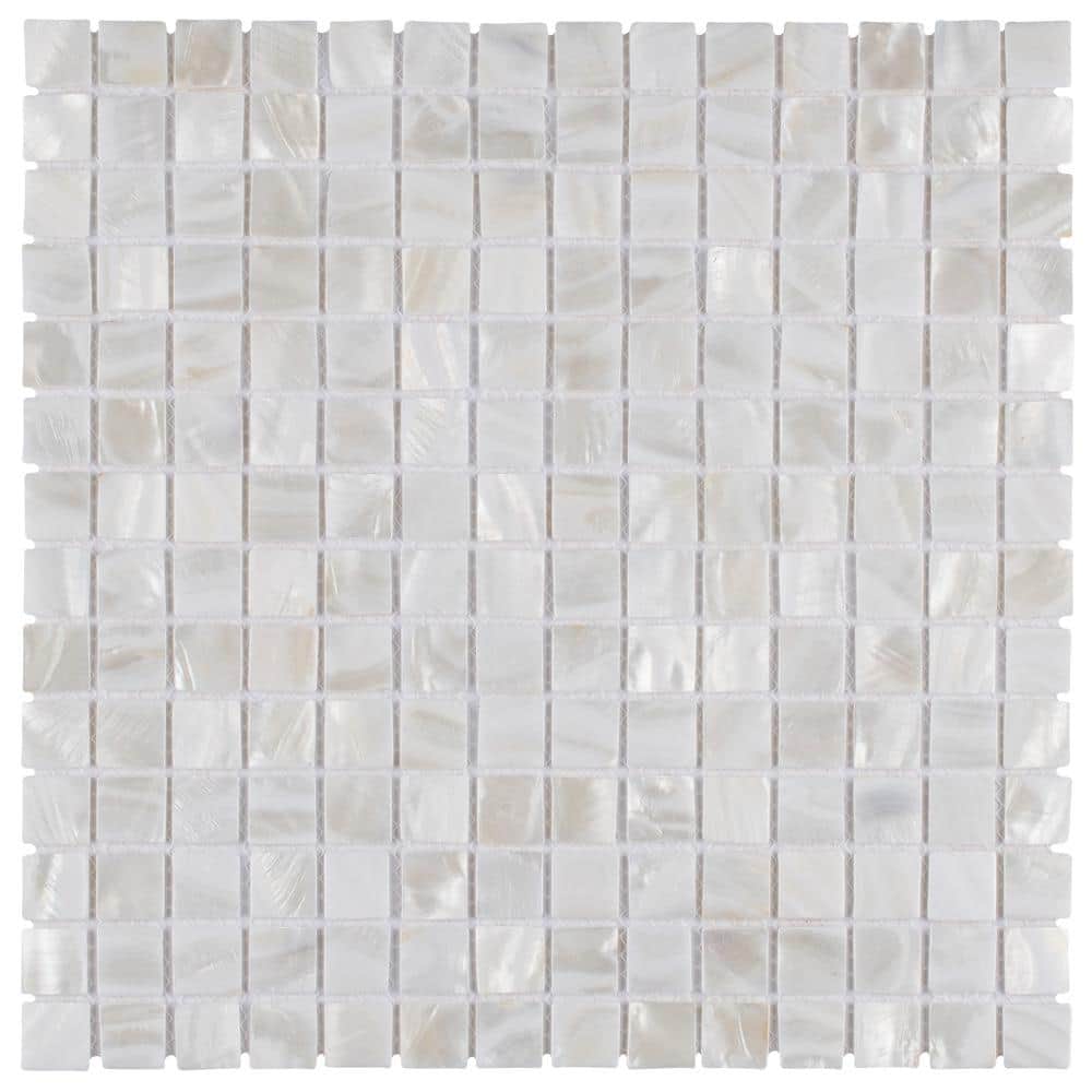 Conchella Square White 12 in. x 12 in. Natural Shell Mosaic Tile (10.2 sq. ft. /Case) price history on PriceWatchPro