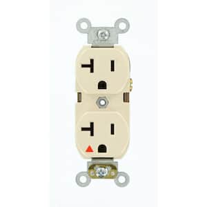 20 Amp 125 V Industrial Grade Isolated Ground Duplex Outlet/Receptacle, Light Almond (1-Pack) 5362-IGT