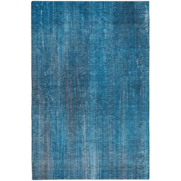 Dream Shag Premium Machine Washable Abstract ADS552 Blue 9 ft. x 12 ft. Area Rug