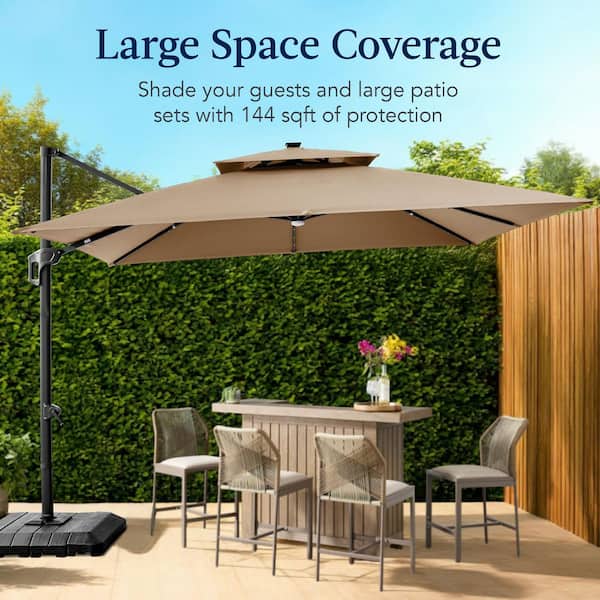 blue patio set with umbrella Amazon.com: PHI VILLA 6 Piece Outdoor Dining Set with 10ft Umbrella (Navy  Blue), Patio Table and Chairs for 4 with Lightweight Folding Chairs & Metal  Square Table for Yard, Garden and Deck (