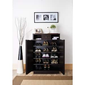 41.97 in. H x 31.5 in. W Brown Particle Board Shoe Storage Cabinet