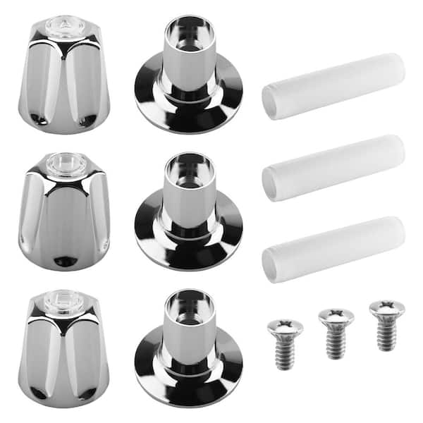 3-Piece Replacement Bathtub and Shower Knob Kit with Rust-Resistant Metal Handles Compatible with Price