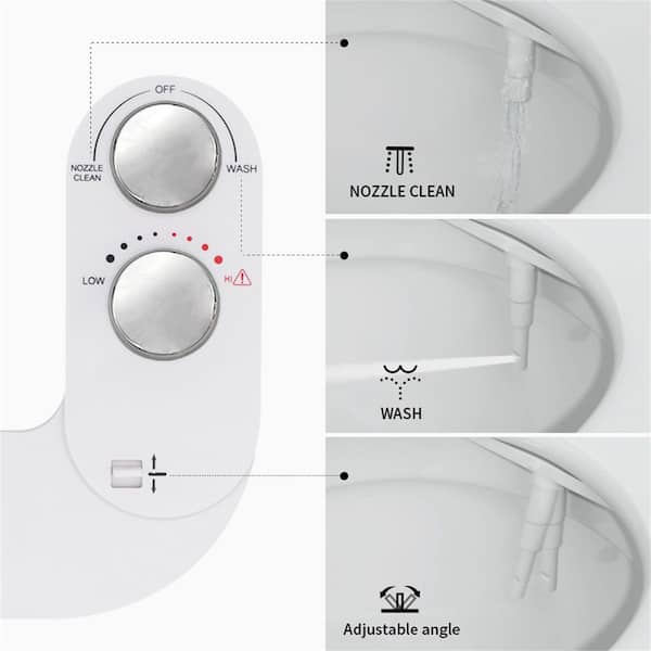 FUNKOL Ultra-Thin Single Nozzle Non-Electric Hot and Cold Bidet
