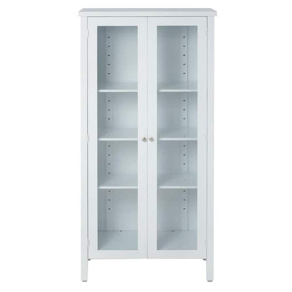 Home Decorators Collection Elixir 60 in. x 29 in. Steel Storage Cabinet in White