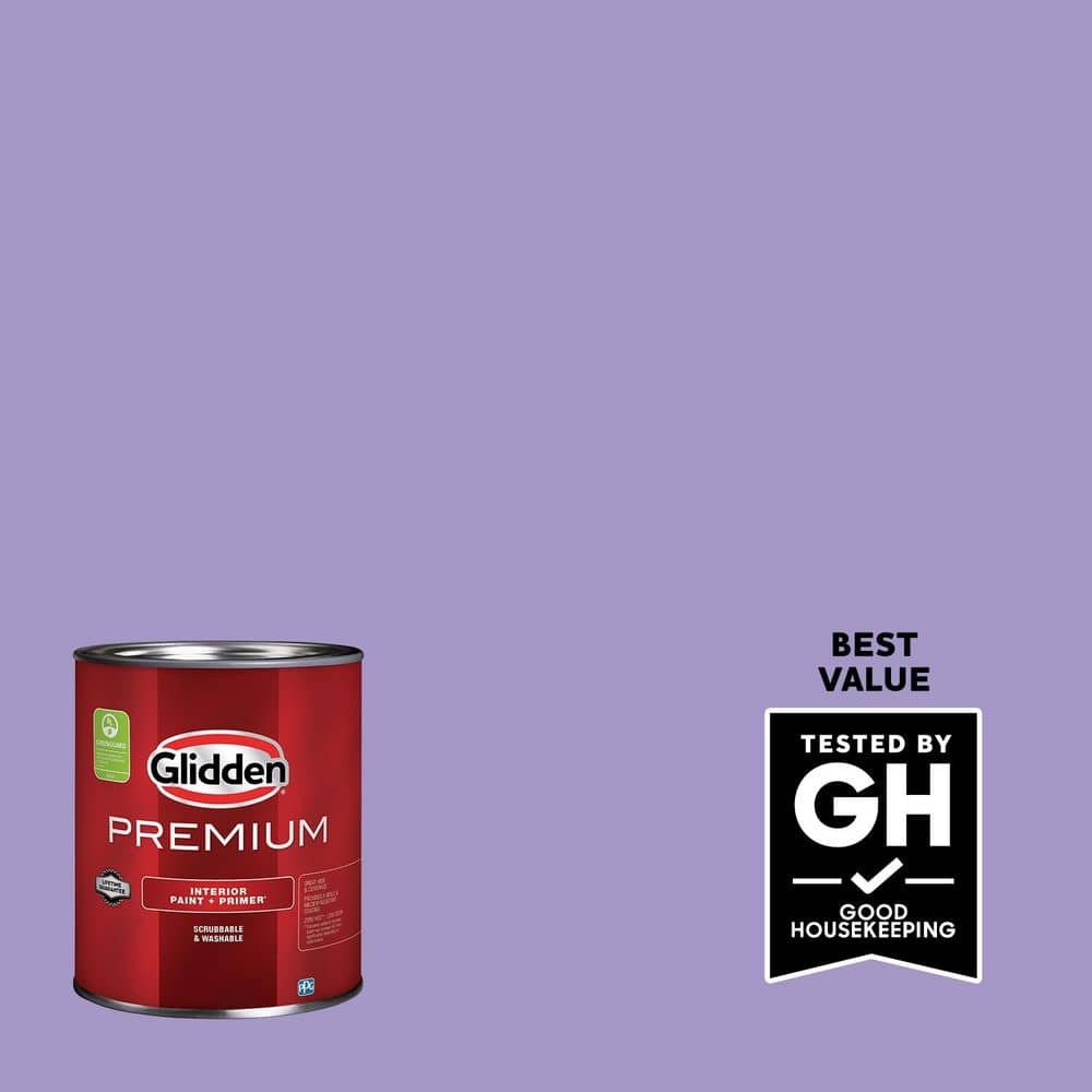Glidden Premium 1 qt. PPG1247-5 Grape Arbor Satin Interior Latex