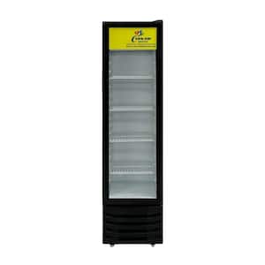 15 in. 6 cu. ft. Narrow Slim Commercial Glass Door Display Refrigerator in Black