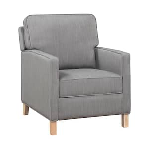 Andora Gray Textured Fabric Manual Push Back Recliner