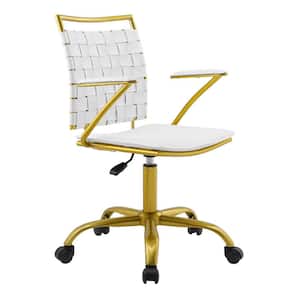 Fuse Faux Leather Office Chair in White