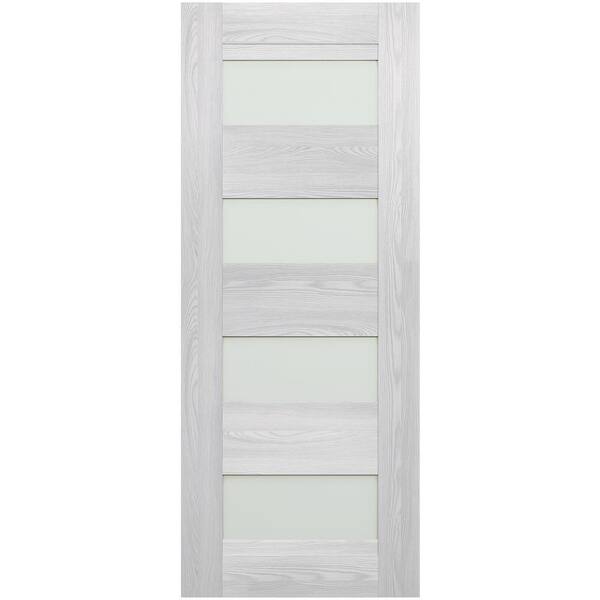 Belldinni Vona 07 08 28 In X 80 In No Bore 4 Lite Frosted Glass Ribeira Ash Composite Wood