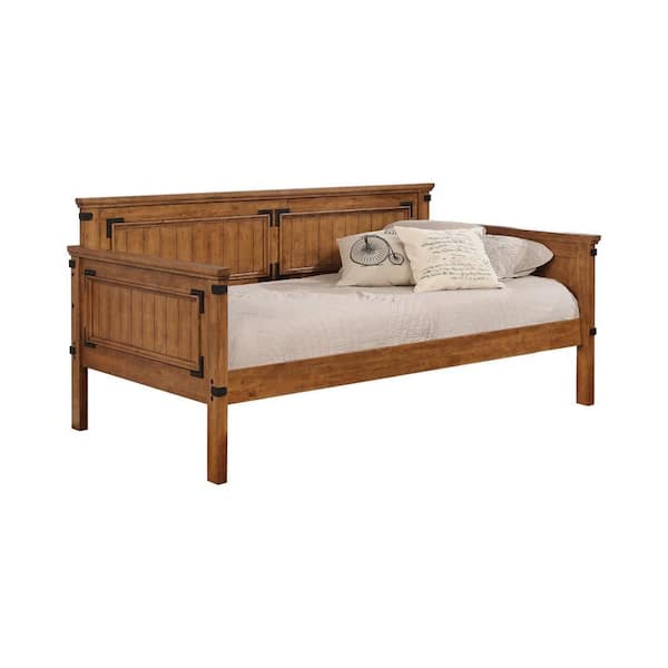 Benjara Brown Twin Daybed with Slats