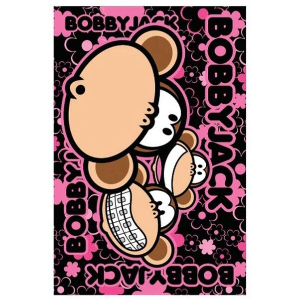 LA Rug Bobby Jack Bobby Faces Multi Colored 2 ft. x 2 ft. Area Rug