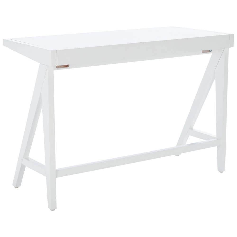 Ripley White Mahogany Writing Desk with Drawer