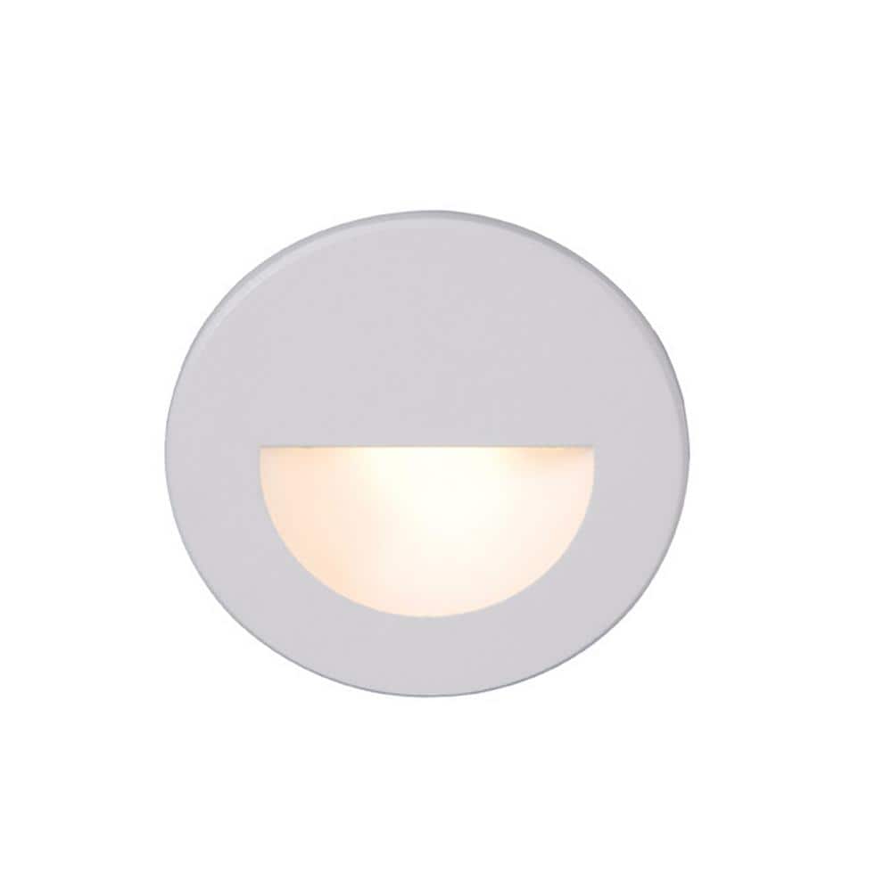 Brushed Nickel 3'' LED Step Light for Indoor/Outdoor in White