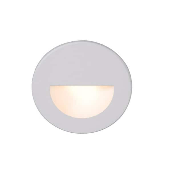 WAC Lighting 4-Watt Line Voltage 3000K White Integrated LED Round Wall or Stair Light