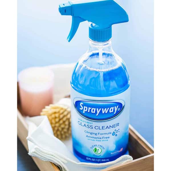 Sprayway 32 oz. Liquid Glass Cleaner, Blue SW5000R - The Home Depot