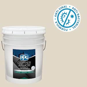 5 gal. PPG1024-2 Antique White Eggshell Antiviral and Antibacterial Interior Paint with Primer