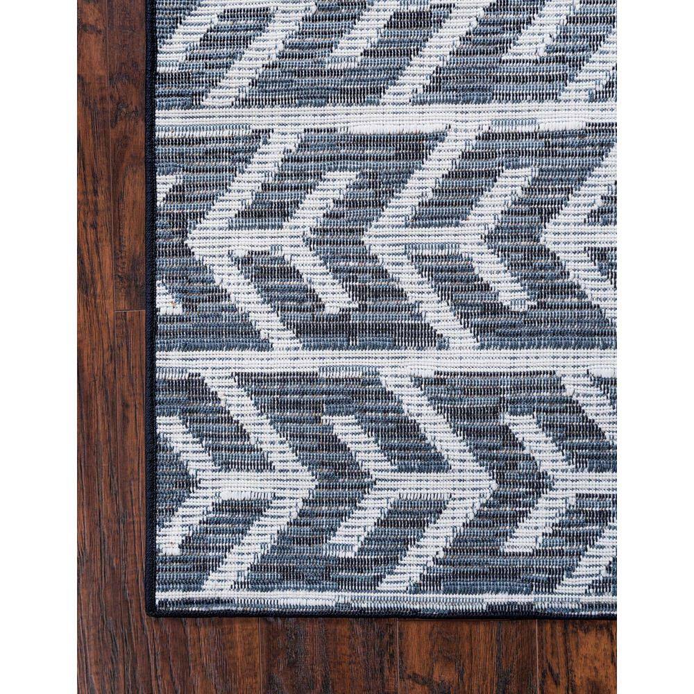 Navy Blue Rectangular Synthetic Easy-Care Outdoor Rug