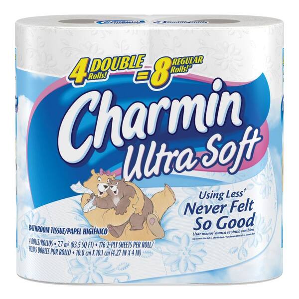 Charmin Ultra Soft Bath Tissue, 4-Rolls (Case of 10)