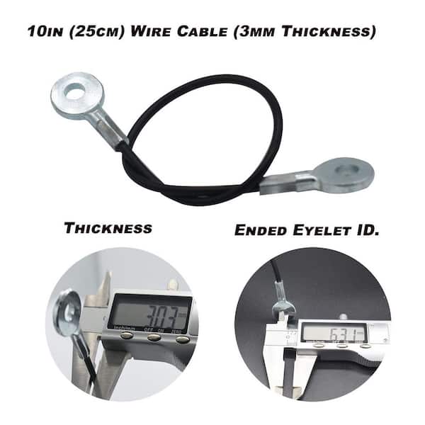 Bytiyar 5 Pcs 35 Inch (90cm) 3mm Thickness Galvanized Steel Wire Cable