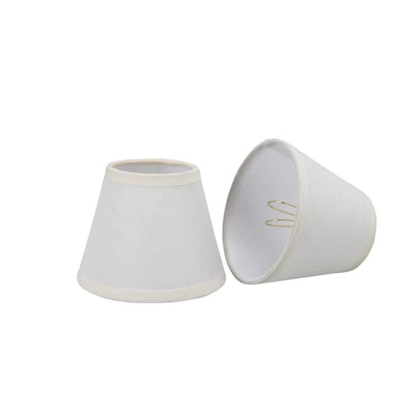 5 in. x 4 in. Creme Hardback Empire Lamp Shade (2-Pack)
