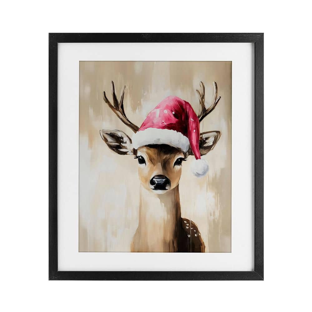 Baby Christmas Deer by Arlington Prints 1 Piece Black Framed Graphic Animal Art Print 21 in. x 17 in. price history on PriceWatchPro