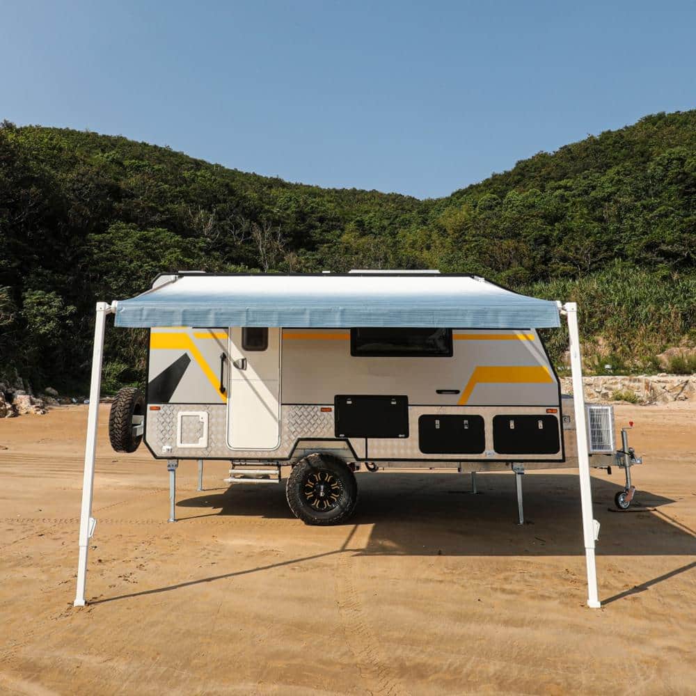 Blue Fade 10' x 8' Retractable RV and Patio Awning