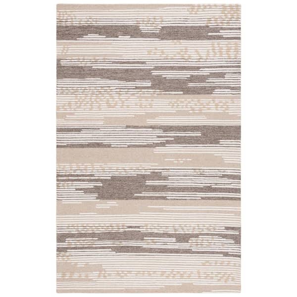 SAFAVIEH Martha Stewart Natural/Brown 3 ft. x 5 ft. Abstract Striped Area Rug