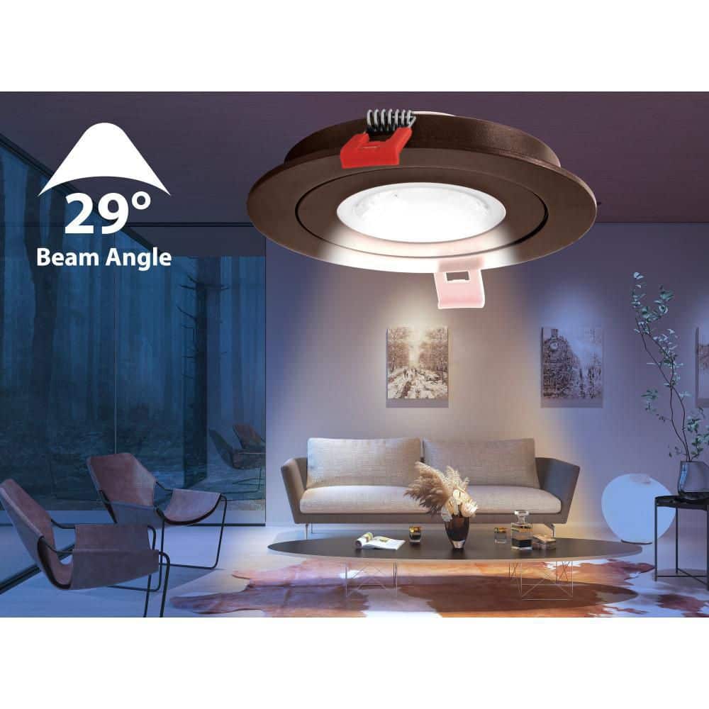 4-Inch Oil-Rubbed Bronze Adjustable LED Recessed Downlight