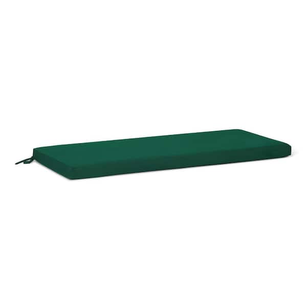 FadingFree Green Rectangle Outdoor Patio Bench Cushion 39.5 in. x 18.5 in. x 2.5 in.