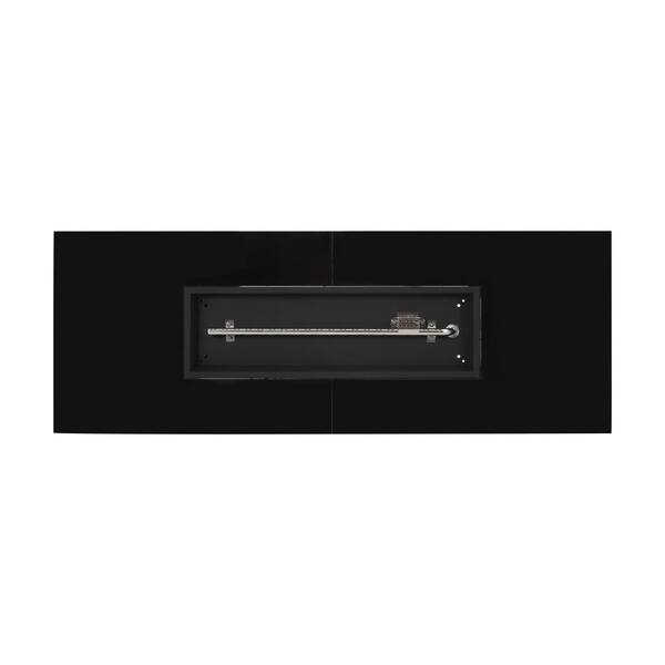 Unbranded - 56 in. x 20 in. 50000 BTU Outdoor Rectangular MGO Fire Pit in Gray
