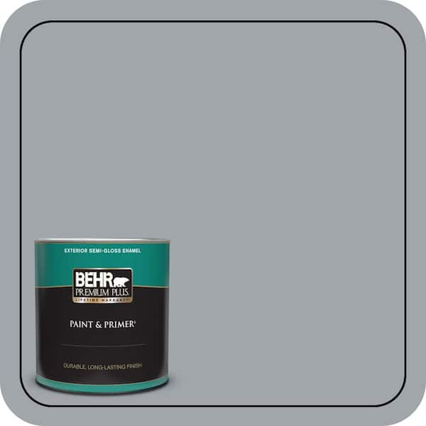 BEHR PREMIUM PLUS 1 qt. #PPU26-19 Chance of Rain Semi-Gloss Enamel Exterior Paint & Primer