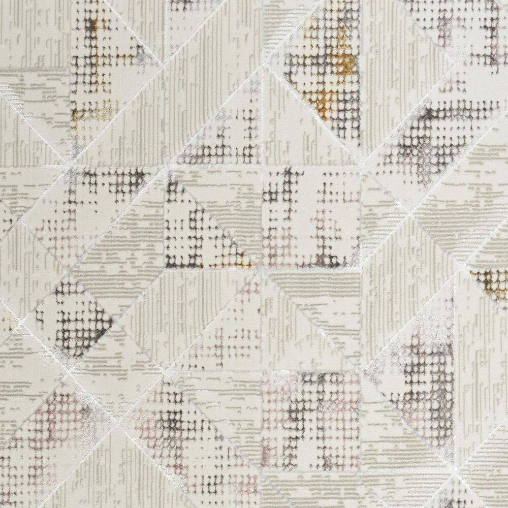 5' X 7' Beige Ivory and Gray Geometric Non Skid Area Rug price history on PriceWatchPro