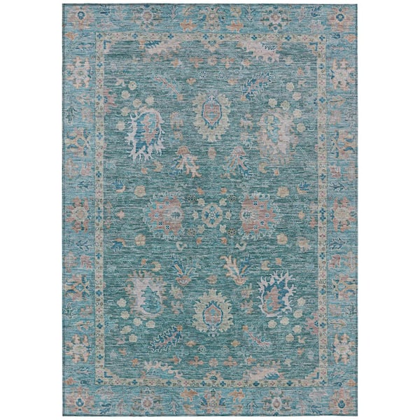 Addison Rugs Chantille Machine Washable Indoor/Outdoor Abstract ACN2104 Teal 5 ft. x 7 ft. 6 in. Area Rug