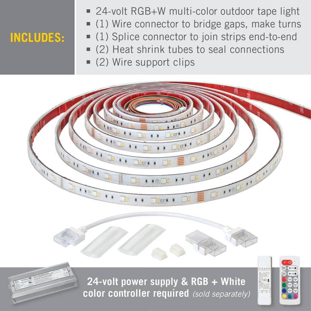 16.4 ft White Outdoor Waterproof LED Tape Light