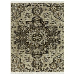 Carius Charcoal 8 ft. x 10 ft. Oriental Area Rug