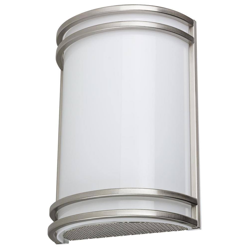 Sunlite In Light Brushed Nickel Integrated Led Dimmable Half Cylinder Wall Sconce Cct